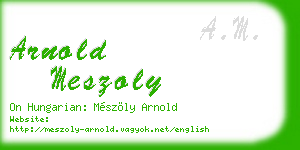arnold meszoly business card