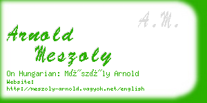 arnold meszoly business card